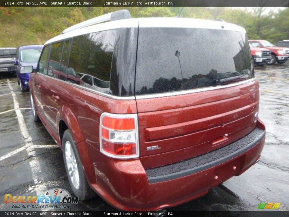 2014 Ford Flex SEL AWD Sunset / Charcoal Black Photo #4