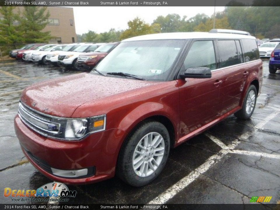 2014 Ford Flex SEL AWD Sunset / Charcoal Black Photo #5