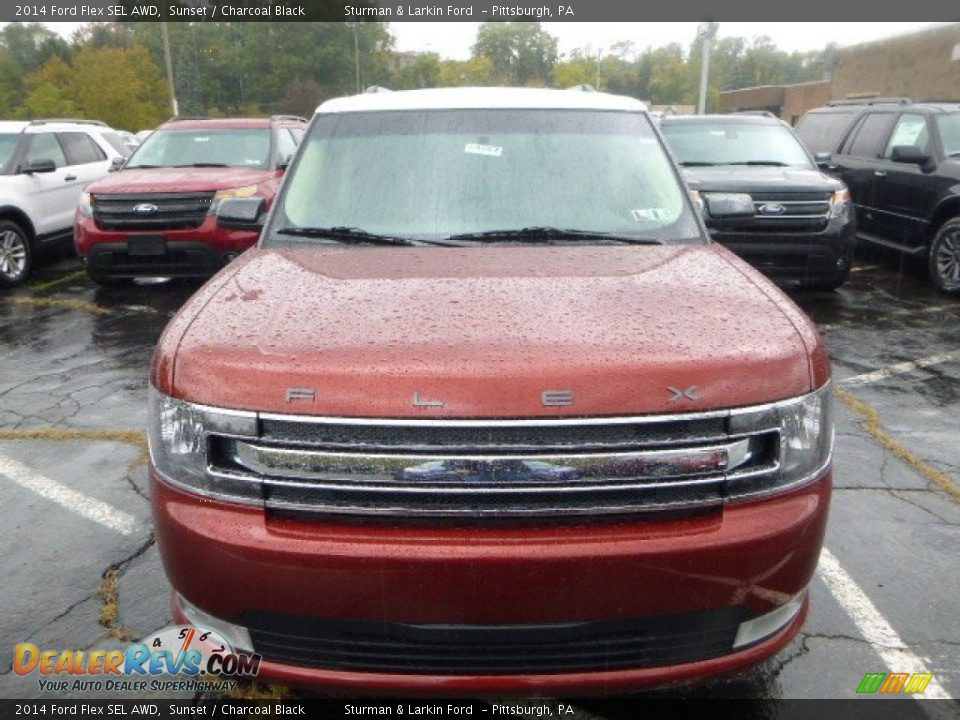 2014 Ford Flex SEL AWD Sunset / Charcoal Black Photo #6