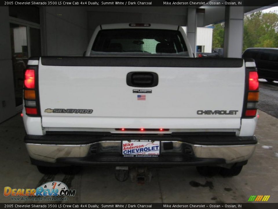2005 Chevrolet Silverado 3500 LS Crew Cab 4x4 Dually Summit White / Dark Charcoal Photo #19