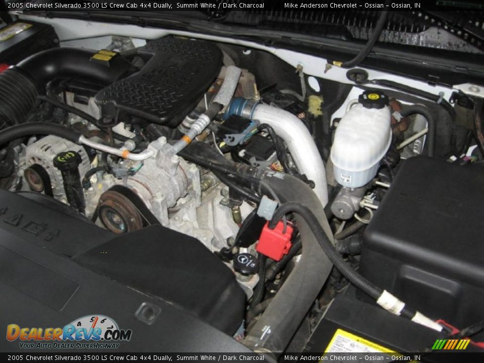 2005 Chevrolet Silverado 3500 LS Crew Cab 4x4 Dually Summit White / Dark Charcoal Photo #25