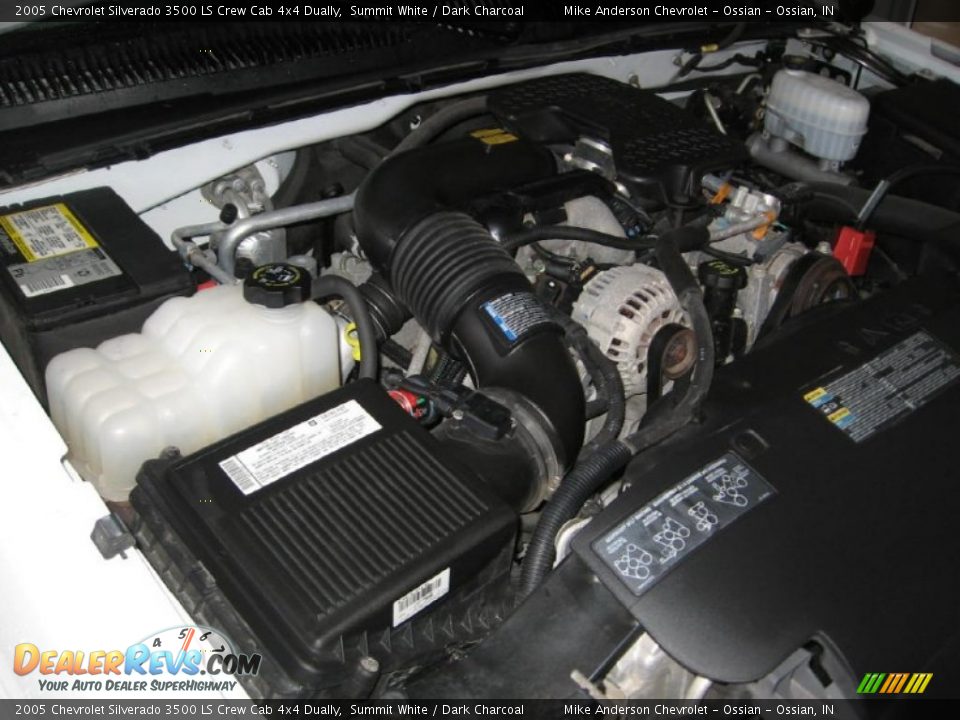 2005 Chevrolet Silverado 3500 LS Crew Cab 4x4 Dually Summit White / Dark Charcoal Photo #26
