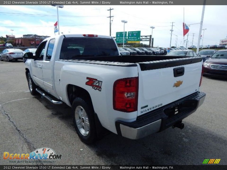 2012 Chevrolet Silverado 1500 LT Extended Cab 4x4 Summit White / Ebony Photo #7