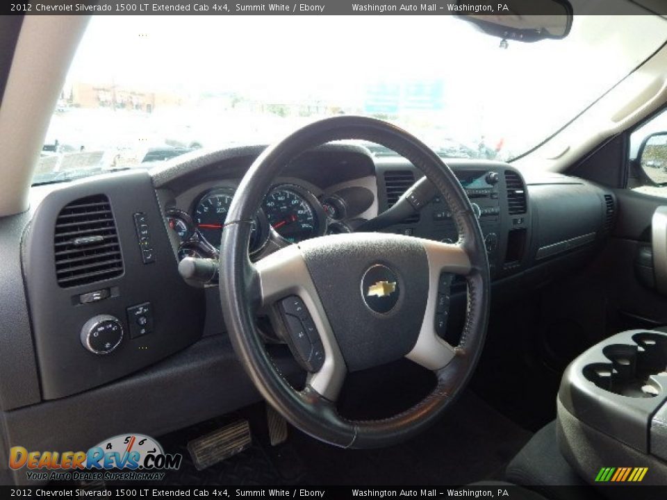 2012 Chevrolet Silverado 1500 LT Extended Cab 4x4 Summit White / Ebony Photo #11