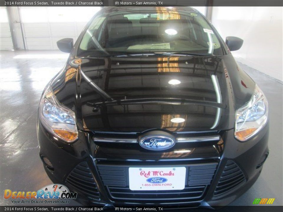 2014 Ford Focus S Sedan Tuxedo Black / Charcoal Black Photo #2