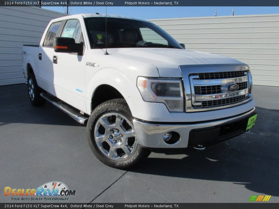 2014 Ford F150 XLT SuperCrew 4x4 Oxford White / Steel Grey Photo #1