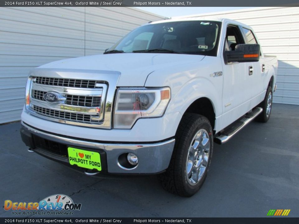 2014 Ford F150 XLT SuperCrew 4x4 Oxford White / Steel Grey Photo #7