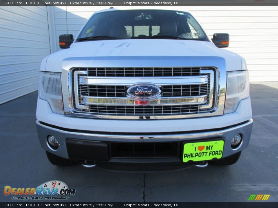 2014 Ford F150 XLT SuperCrew 4x4 Oxford White / Steel Grey Photo #8