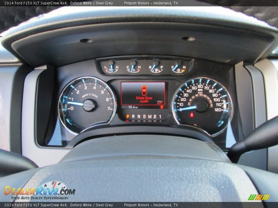 2014 Ford F150 XLT SuperCrew 4x4 Oxford White / Steel Grey Photo #35