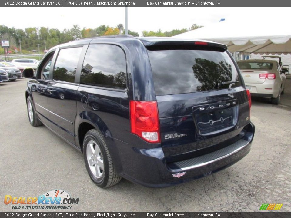 2012 Dodge Grand Caravan SXT True Blue Pearl / Black/Light Graystone Photo #4