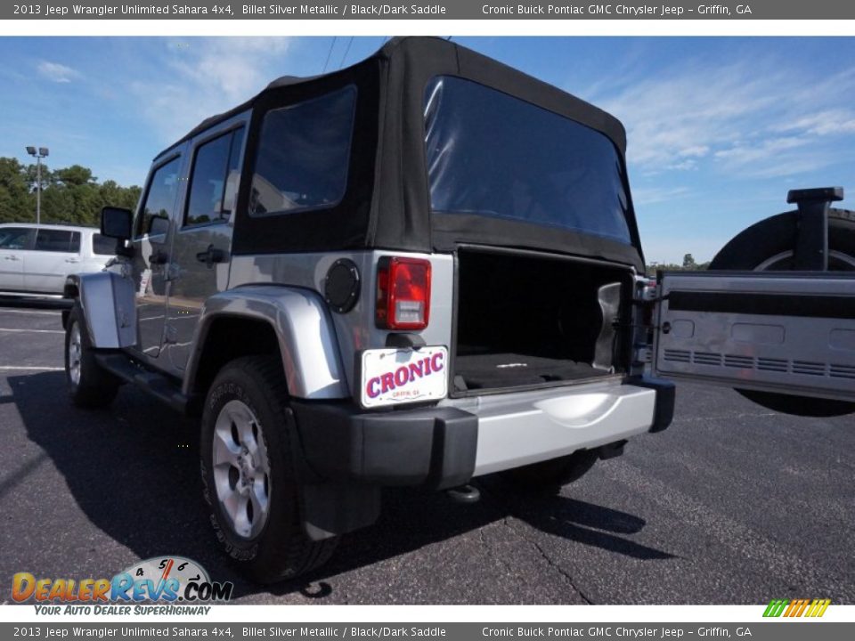 2013 Jeep Wrangler Unlimited Sahara 4x4 Billet Silver Metallic / Black/Dark Saddle Photo #15