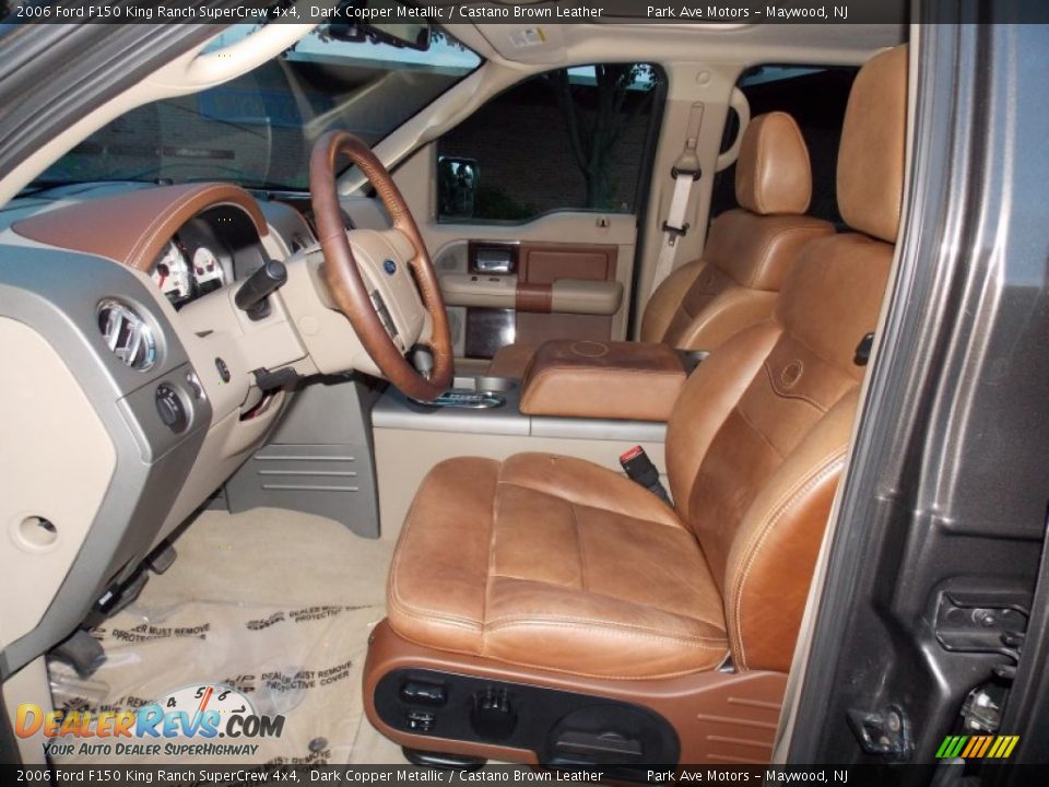 Castano Brown Leather Interior - 2006 Ford F150 King Ranch SuperCrew 4x4 Photo #12