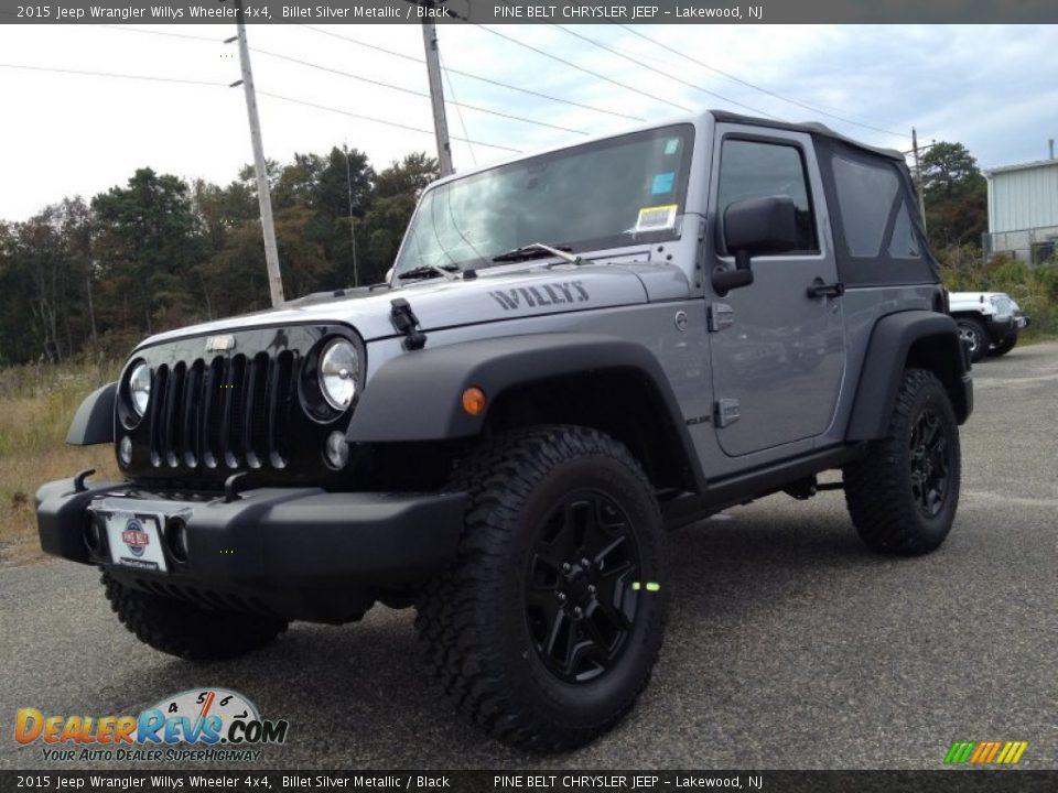 2015 Jeep Wrangler Willys Wheeler 4x4 Billet Silver Metallic / Black Photo #1