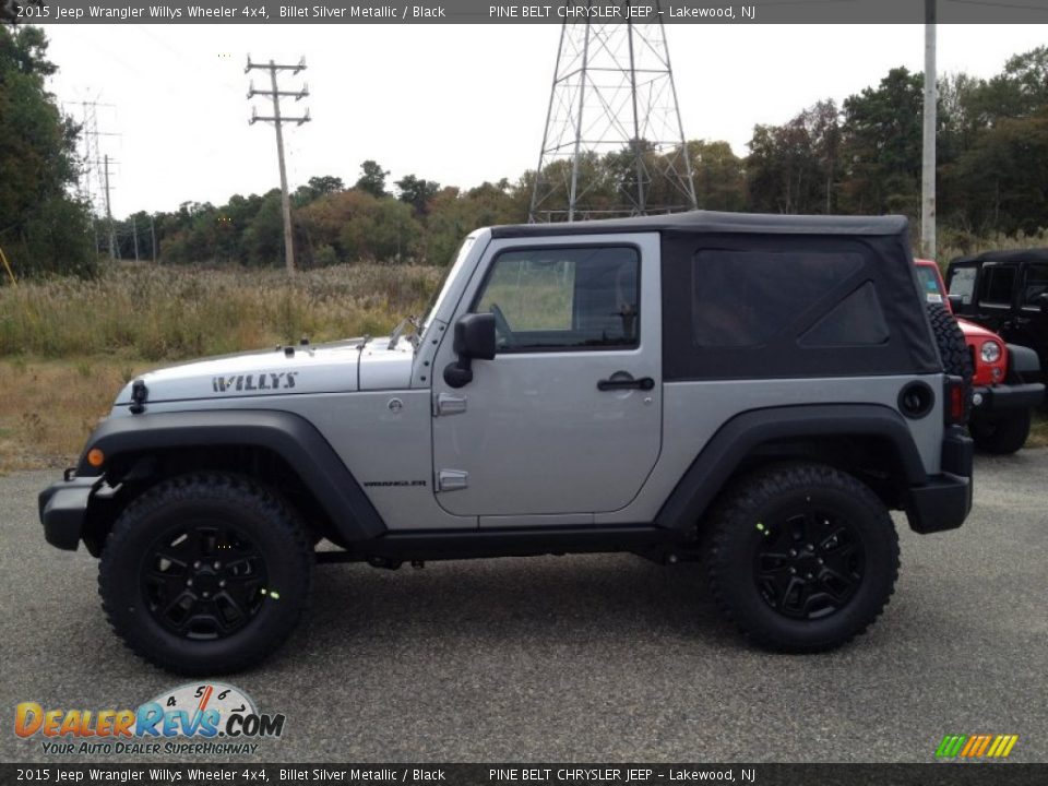 2015 Jeep Wrangler Willys Wheeler 4x4 Billet Silver Metallic / Black Photo #3