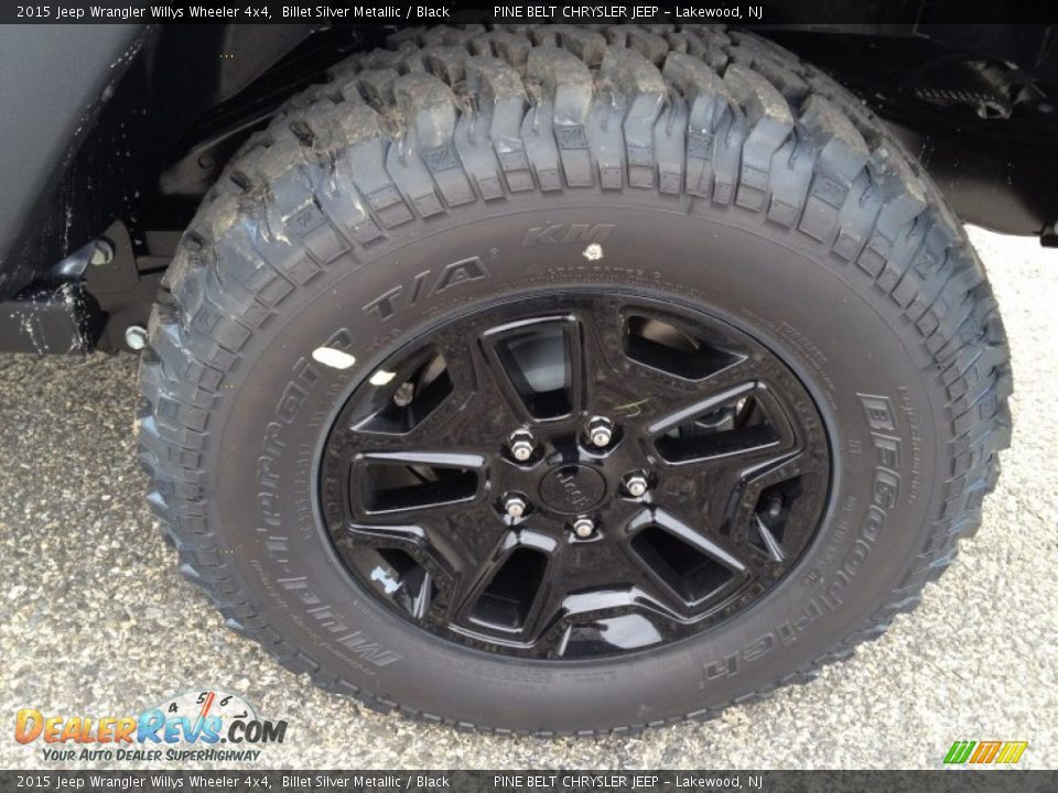 2015 Jeep Wrangler Willys Wheeler 4x4 Billet Silver Metallic / Black Photo #6