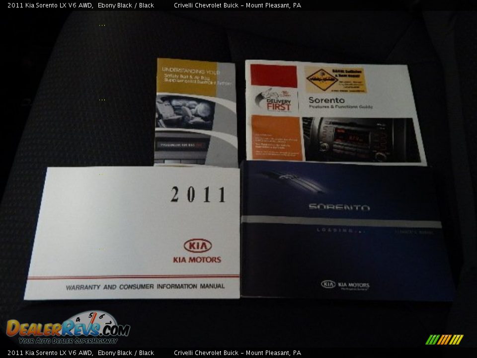 2011 Kia Sorento LX V6 AWD Ebony Black / Black Photo #26