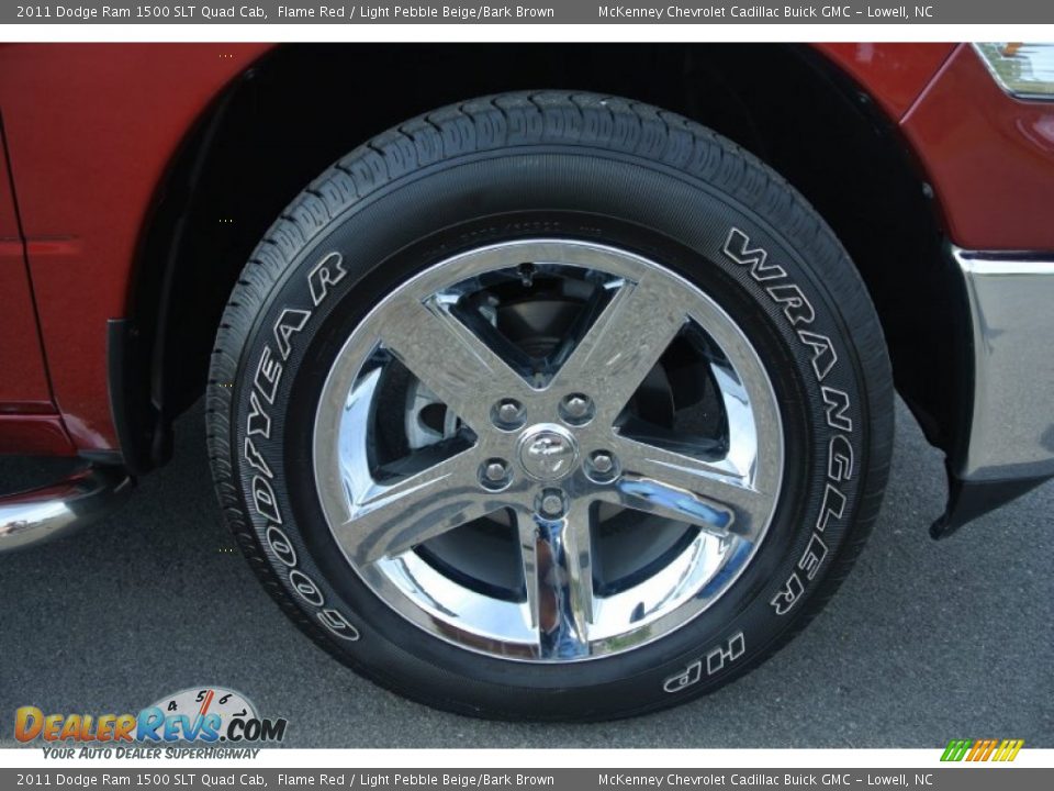 2011 Dodge Ram 1500 SLT Quad Cab Flame Red / Light Pebble Beige/Bark Brown Photo #24
