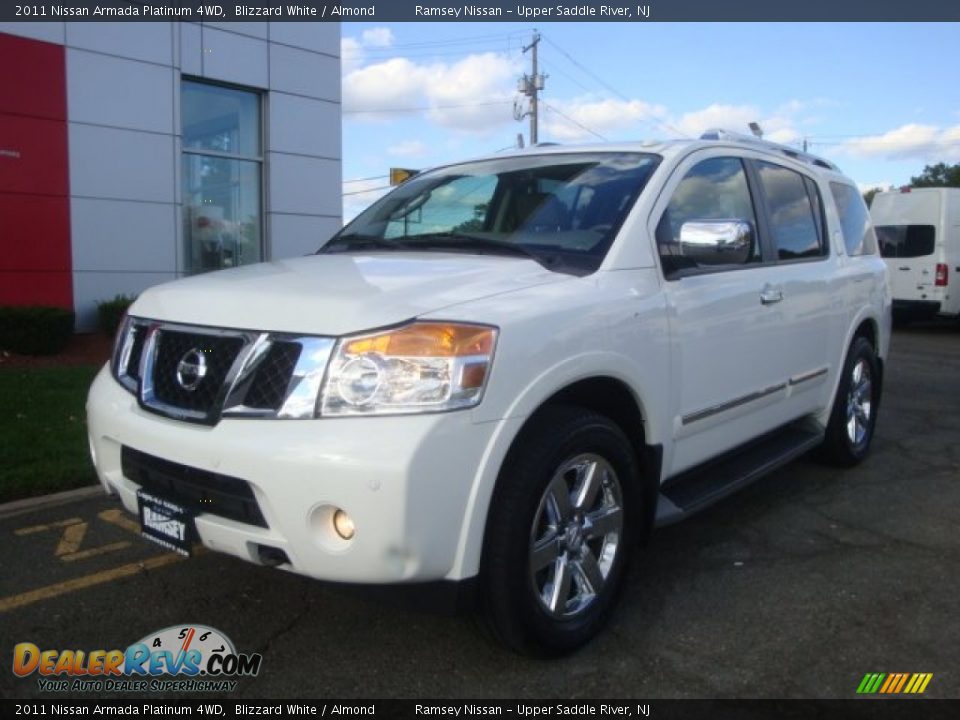 2011 Nissan Armada Platinum 4WD Blizzard White / Almond Photo #1