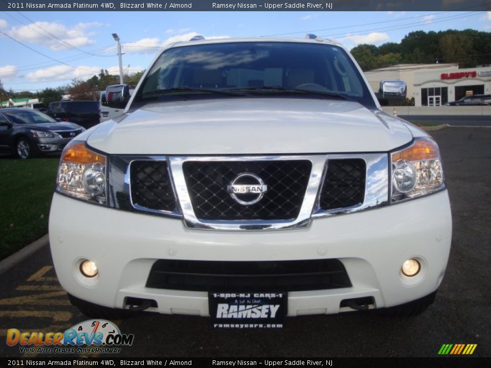 2011 Nissan Armada Platinum 4WD Blizzard White / Almond Photo #2