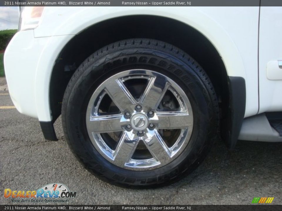 2011 Nissan Armada Platinum 4WD Blizzard White / Almond Photo #9