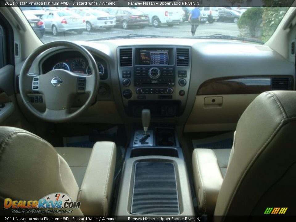 2011 Nissan Armada Platinum 4WD Blizzard White / Almond Photo #11