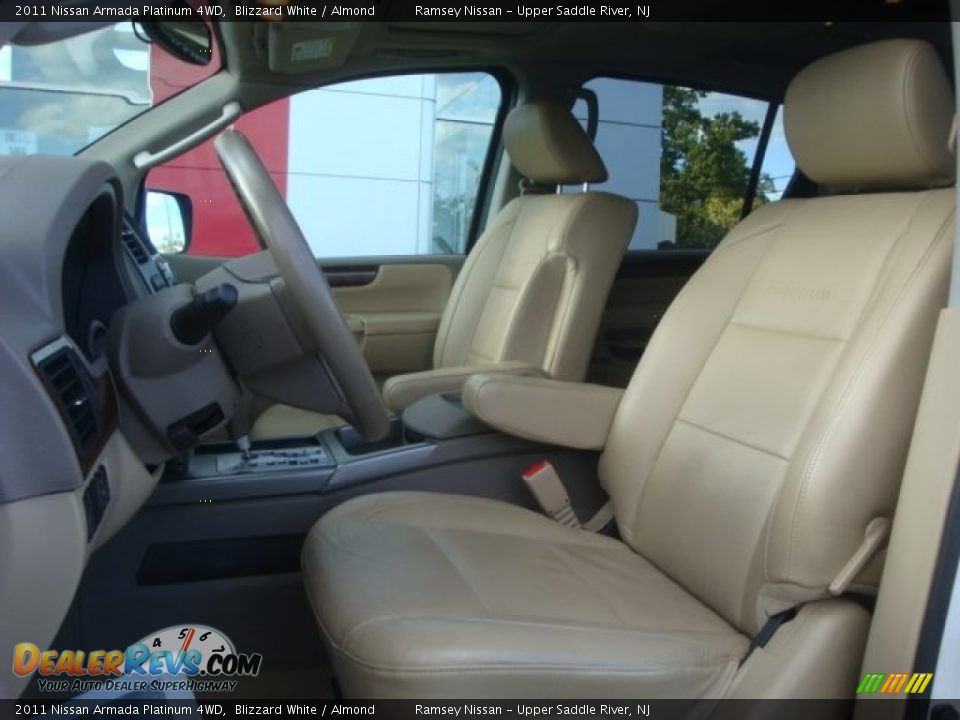 2011 Nissan Armada Platinum 4WD Blizzard White / Almond Photo #12