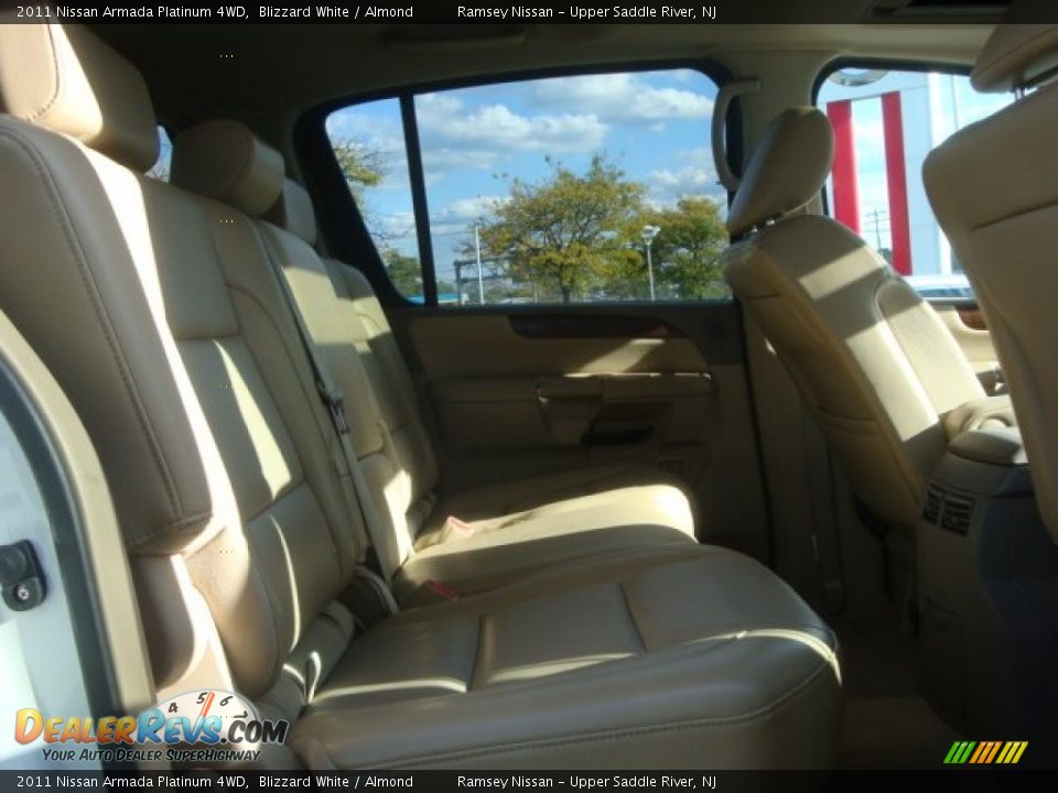 2011 Nissan Armada Platinum 4WD Blizzard White / Almond Photo #17