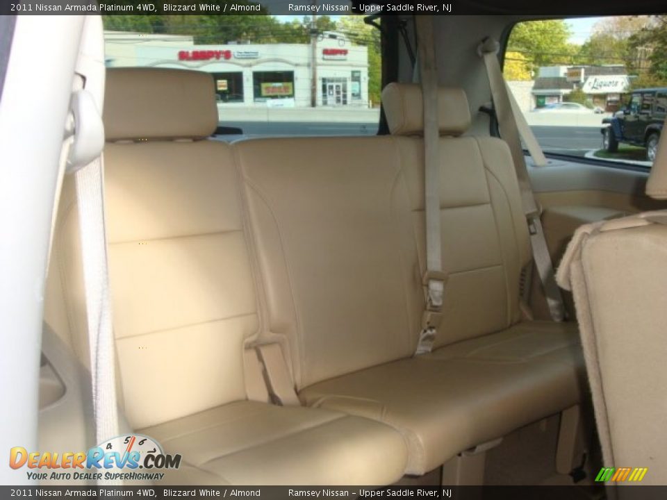 2011 Nissan Armada Platinum 4WD Blizzard White / Almond Photo #18