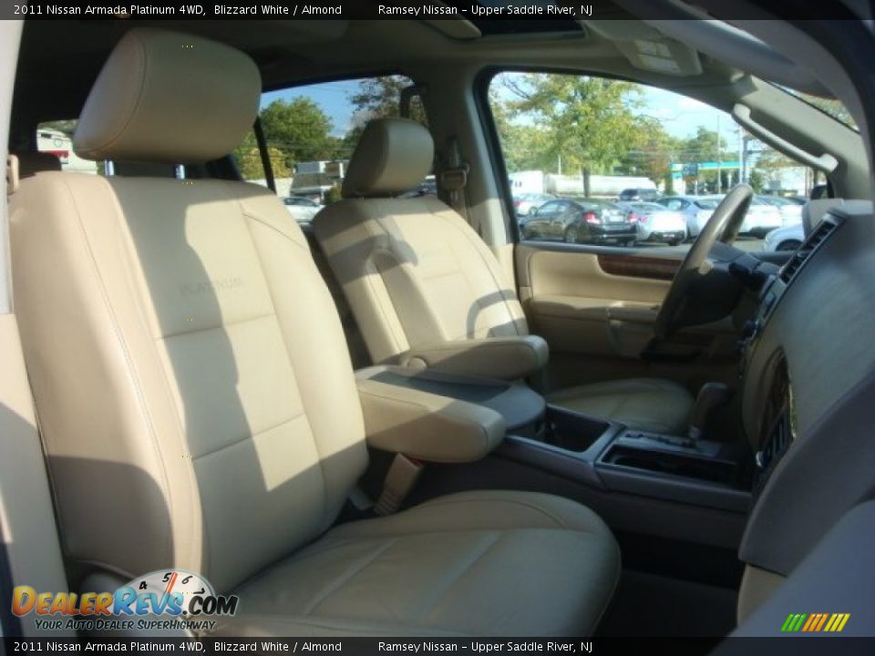 2011 Nissan Armada Platinum 4WD Blizzard White / Almond Photo #20