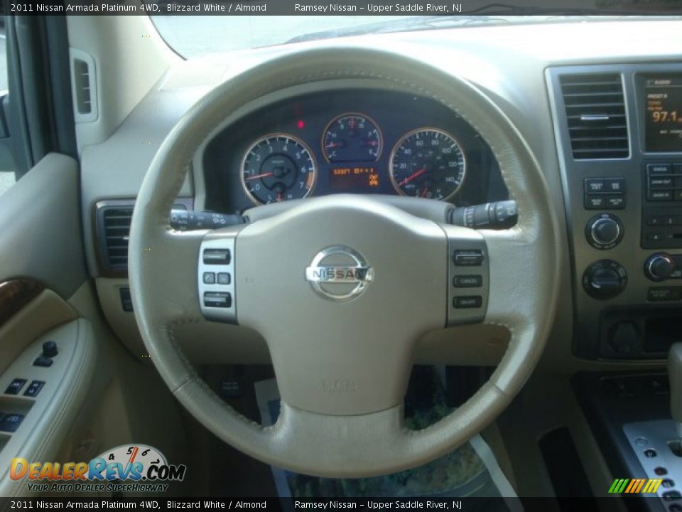 2011 Nissan Armada Platinum 4WD Blizzard White / Almond Photo #21