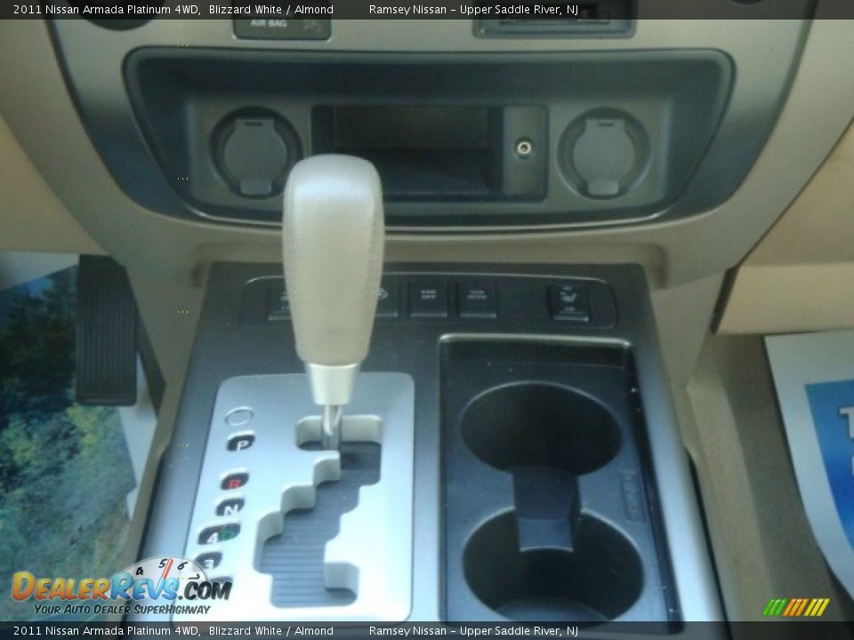 2011 Nissan Armada Platinum 4WD Blizzard White / Almond Photo #24