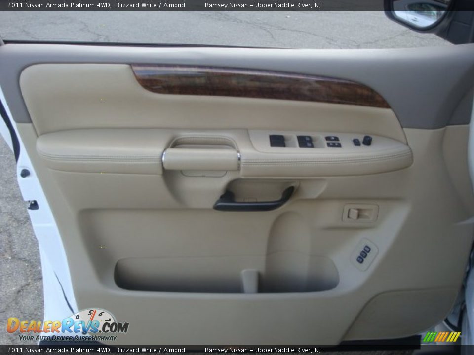 2011 Nissan Armada Platinum 4WD Blizzard White / Almond Photo #25