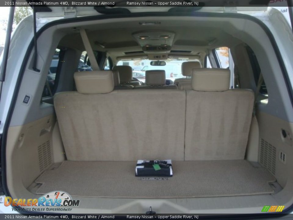 2011 Nissan Armada Platinum 4WD Blizzard White / Almond Photo #26