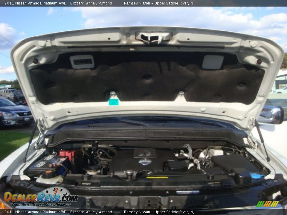 2011 Nissan Armada Platinum 4WD Blizzard White / Almond Photo #29