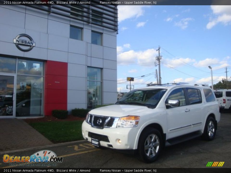 2011 Nissan Armada Platinum 4WD Blizzard White / Almond Photo #30