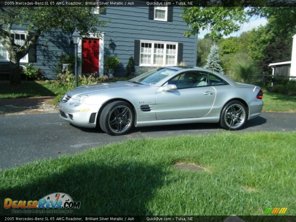 2005 Mercedes-Benz SL 65 AMG Roadster Brilliant Silver Metallic / Ash Photo #2