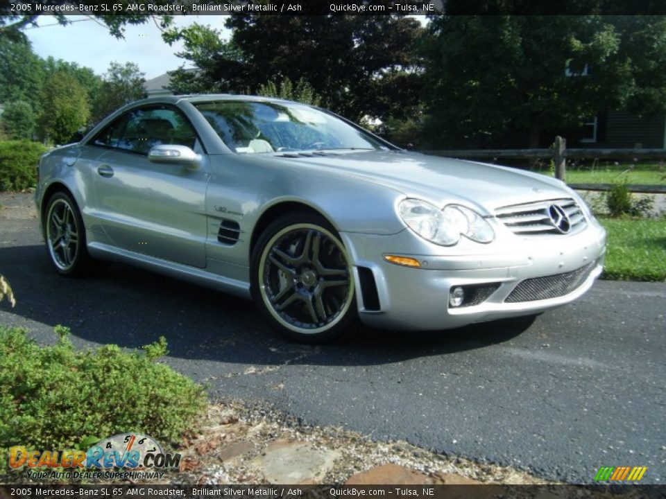 2005 Mercedes-Benz SL 65 AMG Roadster Brilliant Silver Metallic / Ash Photo #5