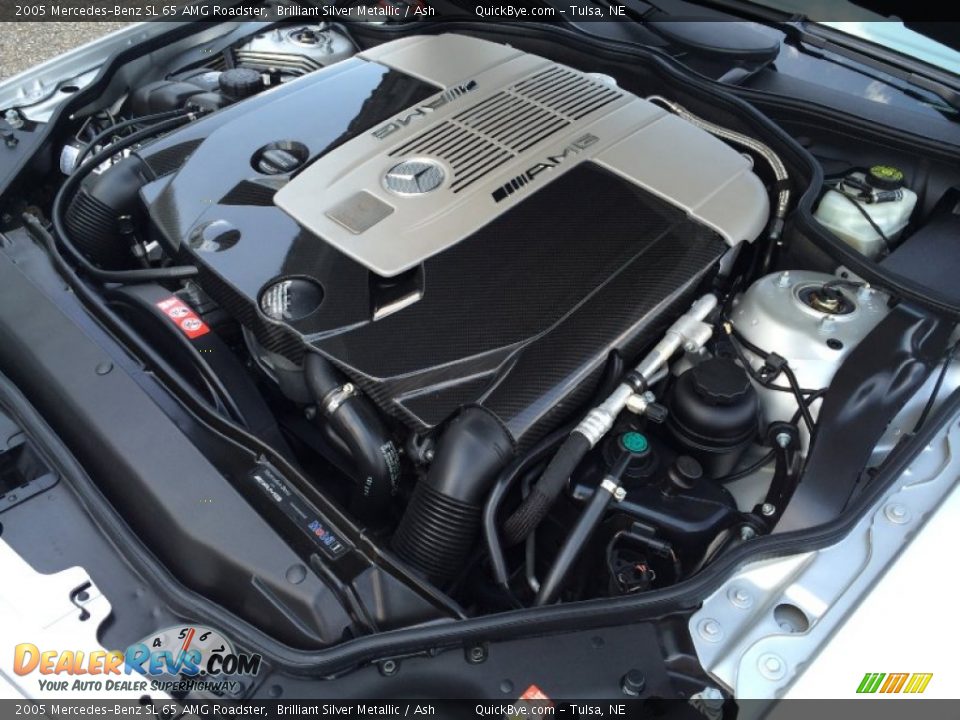 2005 Mercedes-Benz SL 65 AMG Roadster 6.0 Liter AMG Twin-Turbocharged SOHC 36-Valve V12 Engine Photo #10
