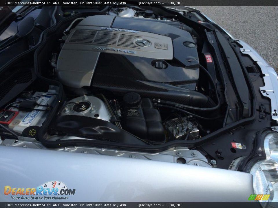 2005 Mercedes-Benz SL 65 AMG Roadster Brilliant Silver Metallic / Ash Photo #11