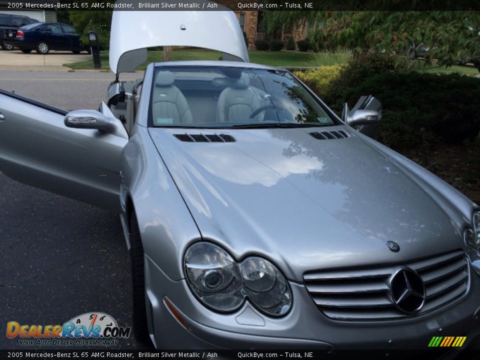 2005 Mercedes-Benz SL 65 AMG Roadster Brilliant Silver Metallic / Ash Photo #12