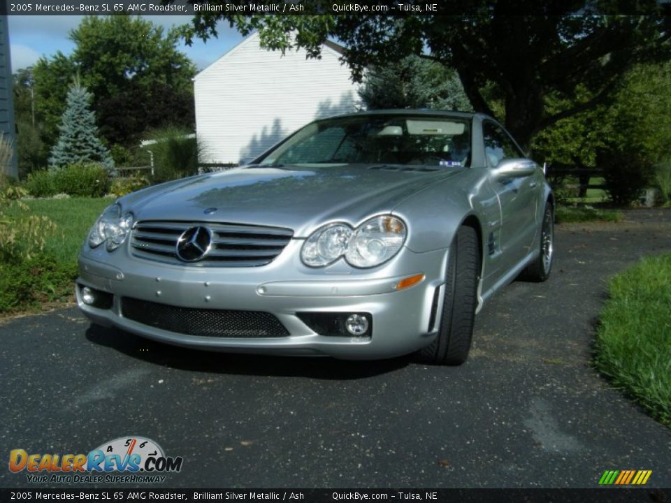 2005 Mercedes-Benz SL 65 AMG Roadster Brilliant Silver Metallic / Ash Photo #13