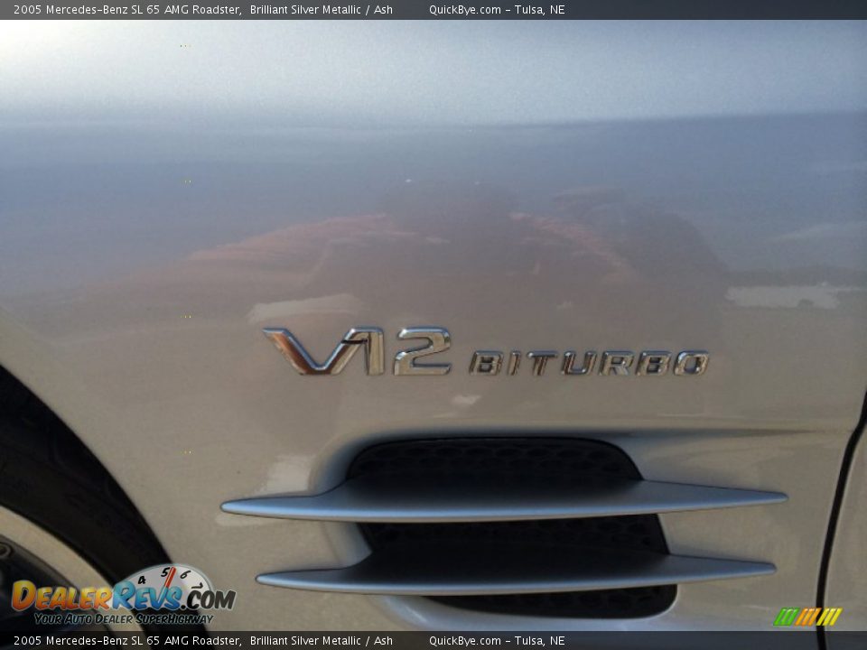 2005 Mercedes-Benz SL 65 AMG Roadster Brilliant Silver Metallic / Ash Photo #18