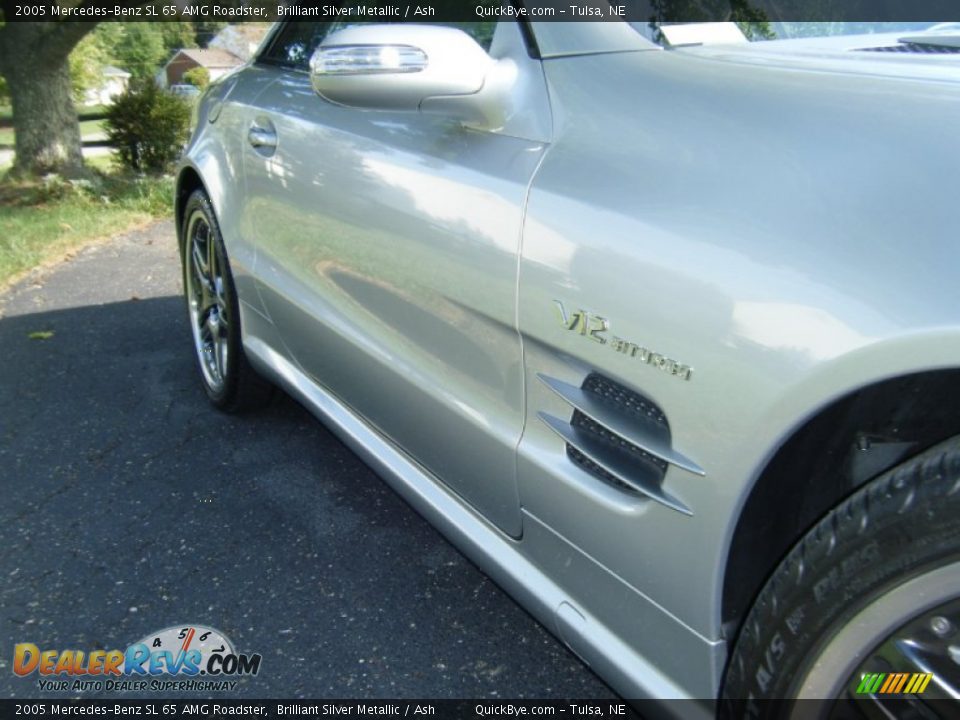 2005 Mercedes-Benz SL 65 AMG Roadster Brilliant Silver Metallic / Ash Photo #20