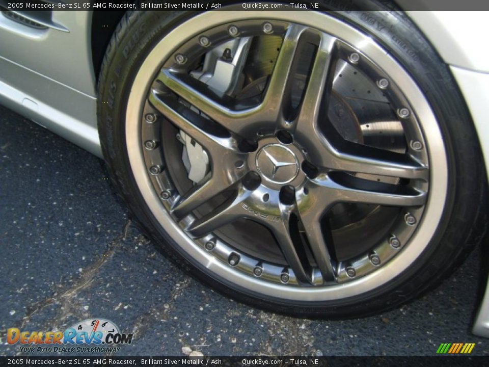 2005 Mercedes-Benz SL 65 AMG Roadster Brilliant Silver Metallic / Ash Photo #21