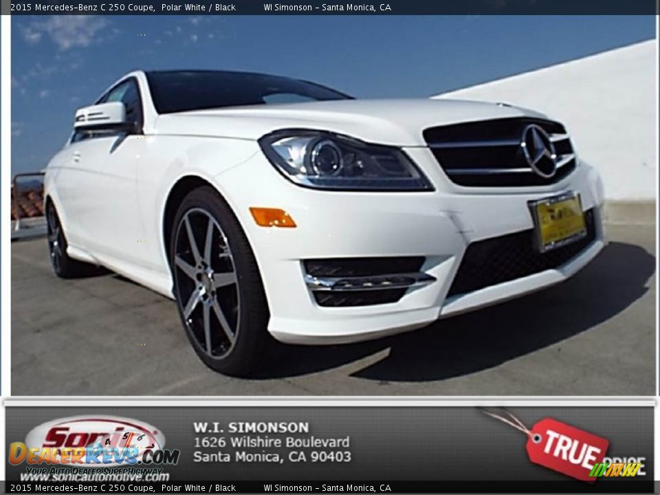 2015 Mercedes-Benz C 250 Coupe Polar White / Black Photo #1