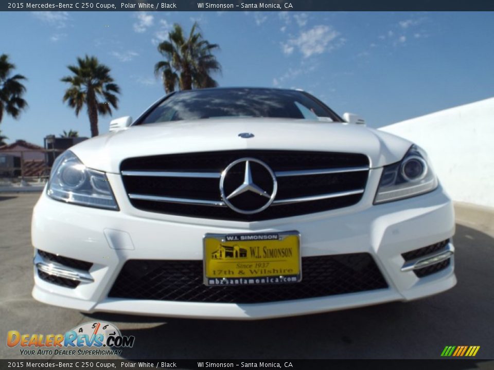 2015 Mercedes-Benz C 250 Coupe Polar White / Black Photo #2