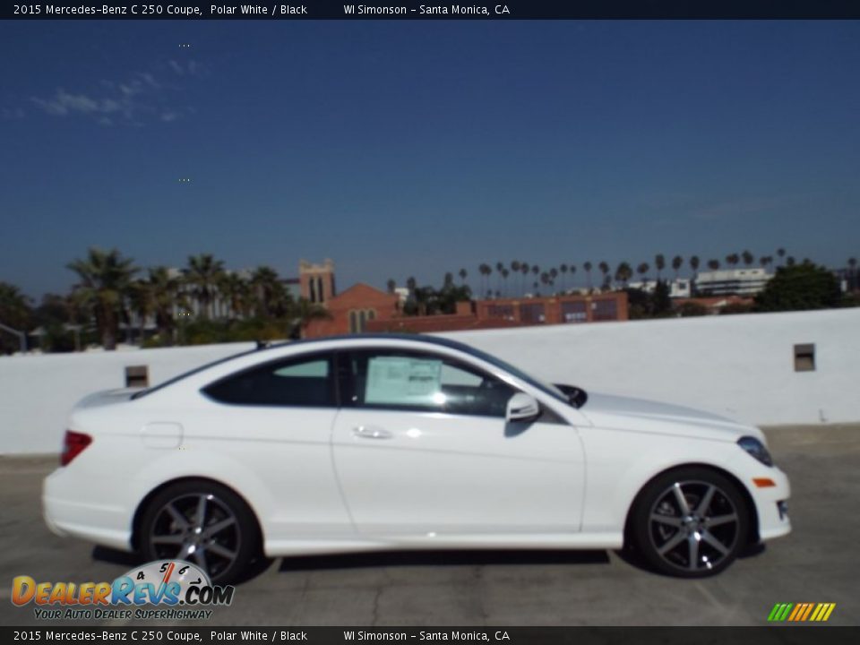 2015 Mercedes-Benz C 250 Coupe Polar White / Black Photo #3