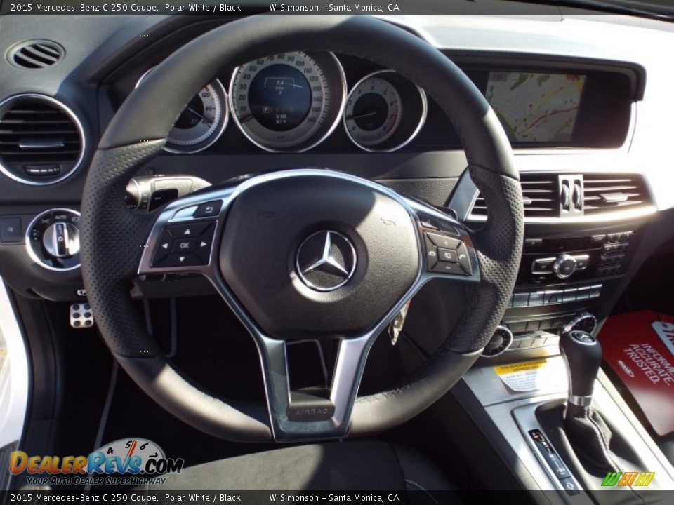 2015 Mercedes-Benz C 250 Coupe Polar White / Black Photo #9