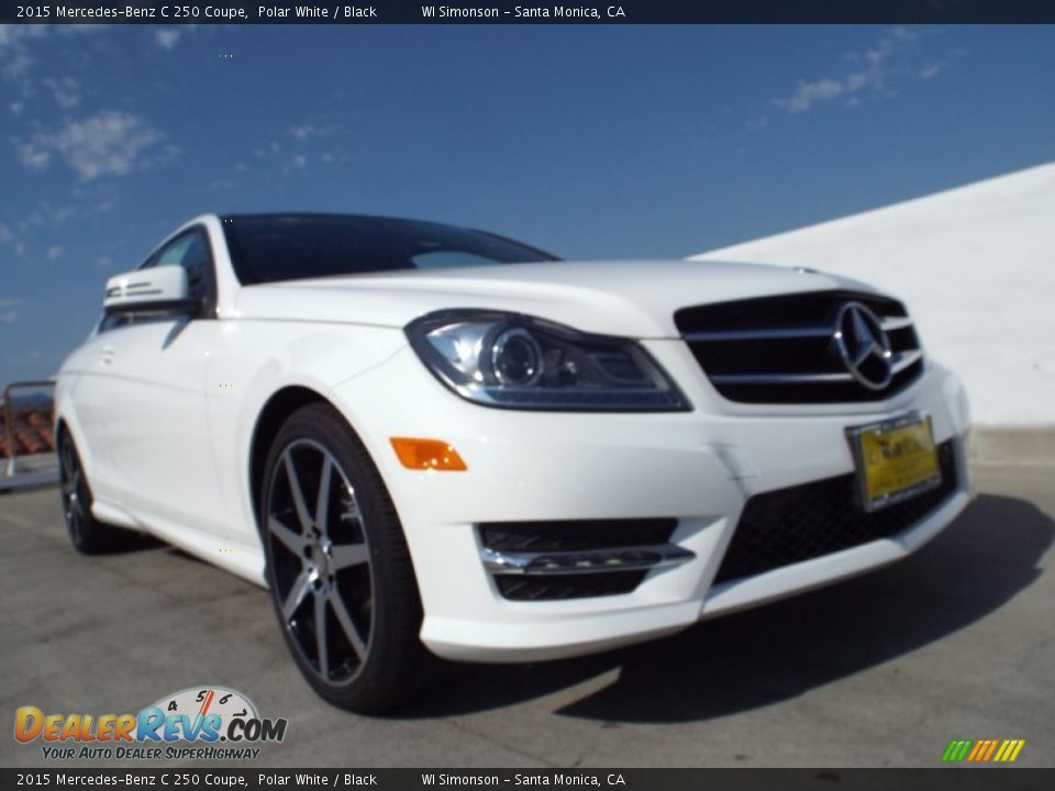 2015 Mercedes-Benz C 250 Coupe Polar White / Black Photo #11
