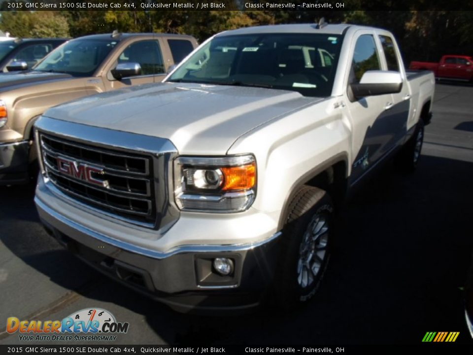 2015 GMC Sierra 1500 SLE Double Cab 4x4 Quicksilver Metallic / Jet Black Photo #1